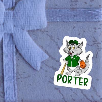 Sticker Porter Baseball Cat Notebook Image