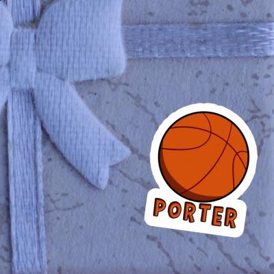 Porter Sticker Basketball Notebook Image
