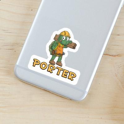 Sticker Porter Construction worker Notebook Image