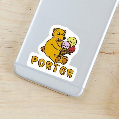 Ice Cream Bear Sticker Porter Notebook Image