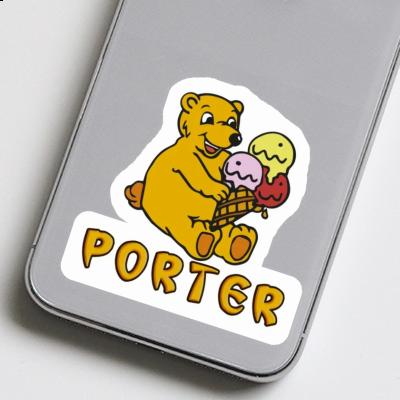 Ice Cream Bear Sticker Porter Image