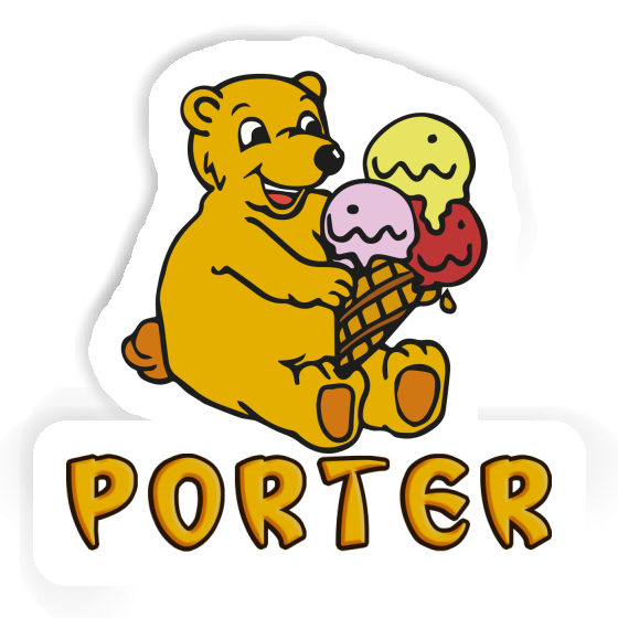 Ice Cream Bear Sticker Porter Image