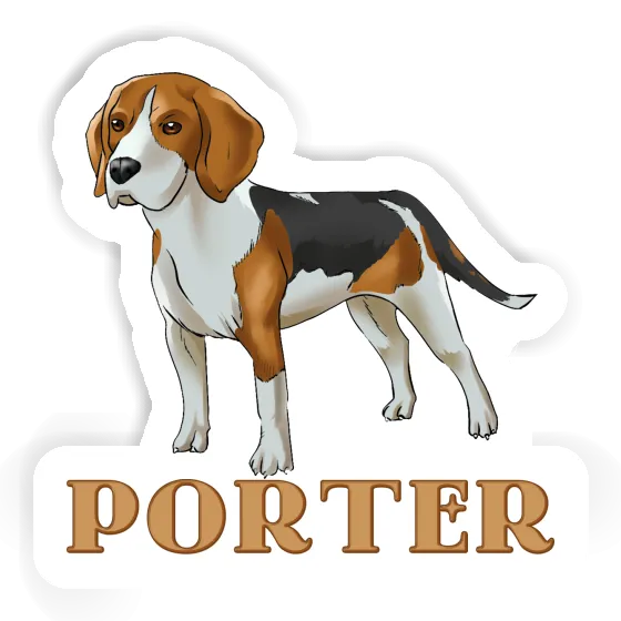 Sticker Porter Beagle Dog Laptop Image