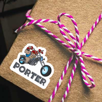 Sticker Porter Motorradfahrer Gift package Image