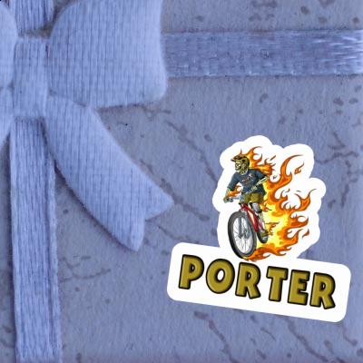 Mountainbiker Sticker Porter Laptop Image