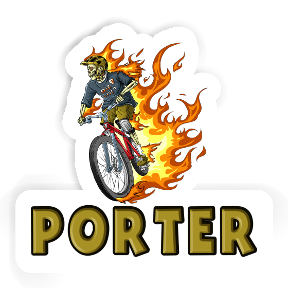 Mountainbiker Sticker Porter Notebook Image