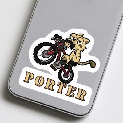 Porter Autocollant Chat à vélo Notebook Image