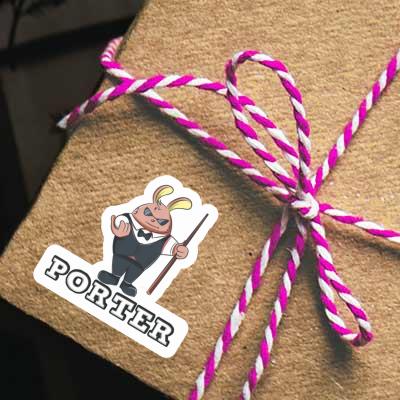 Porter Aufkleber Billardspieler Gift package Image