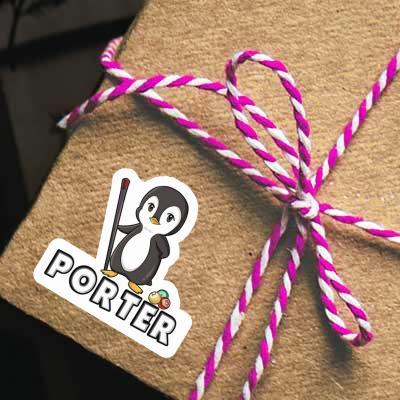 Joueur de billard Autocollant Porter Gift package Image