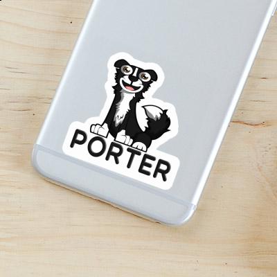 Border Collie Sticker Porter Laptop Image
