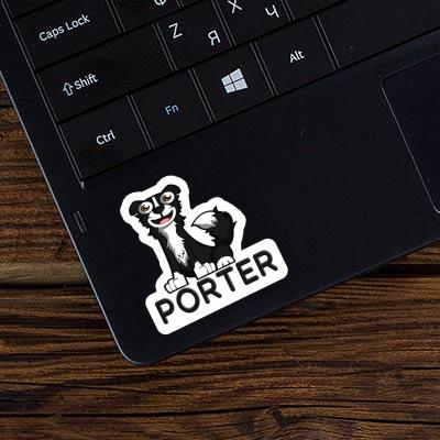Border Collie Sticker Porter Notebook Image