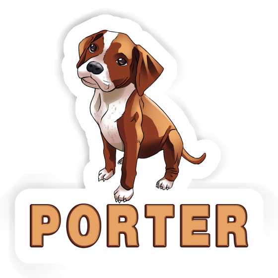 Sticker Boxerhund Porter Notebook Image