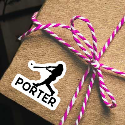 Sticker Porter Baseball Player Notebook Image