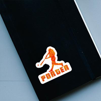 Porter Sticker Baseball Player Gift package Image