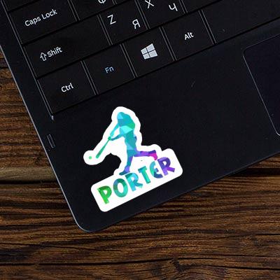 Sticker Porter Baseball Player Image