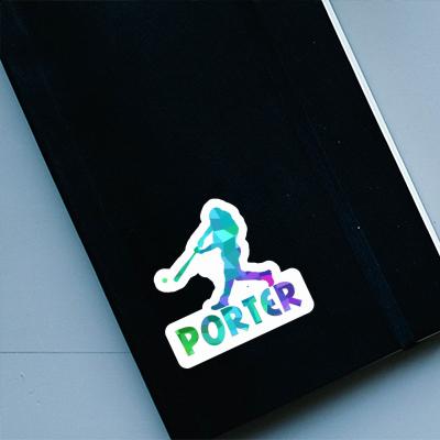 Sticker Porter Baseball Player Laptop Image