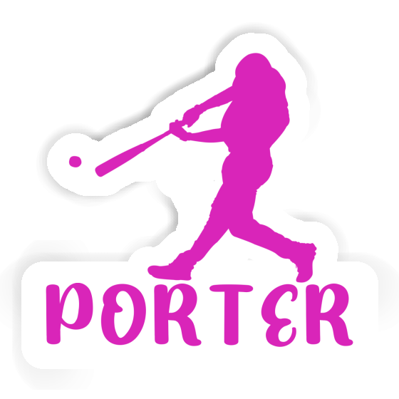 Porter Aufkleber Baseballspieler Gift package Image