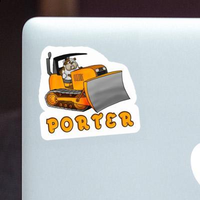 Autocollant Porter Bulldozer Gift package Image