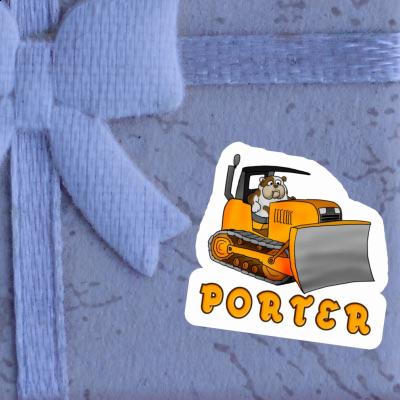 Autocollant Porter Bulldozer Notebook Image