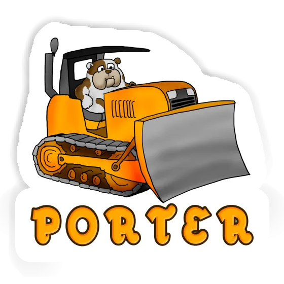 Sticker Porter Bulldozer Gift package Image