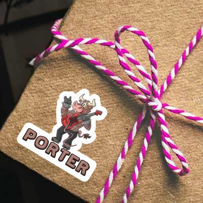 Porter Sticker Rocking Bull Laptop Image