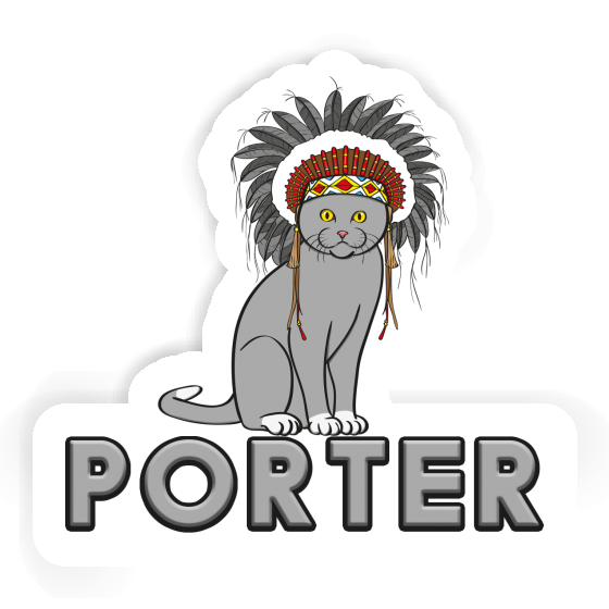 Sticker Porter Cat Laptop Image