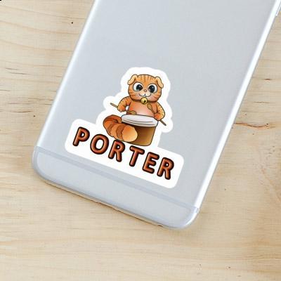 Sticker Porter Drummer Cat Gift package Image