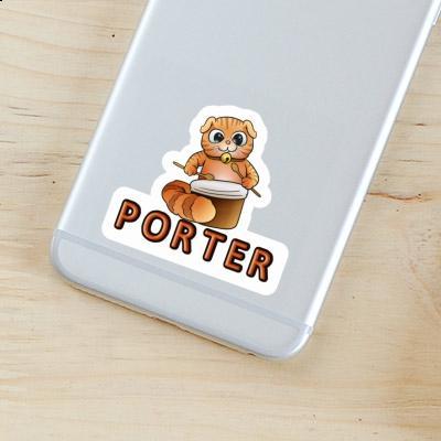 Sticker Porter Drummer Cat Notebook Image