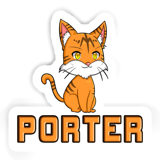 Sticker Porter Cat Laptop Image