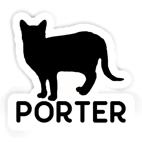 Sticker Porter Katze Laptop Image