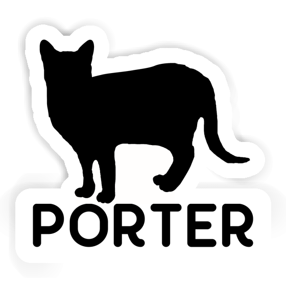 Porter Aufkleber Katze Notebook Image