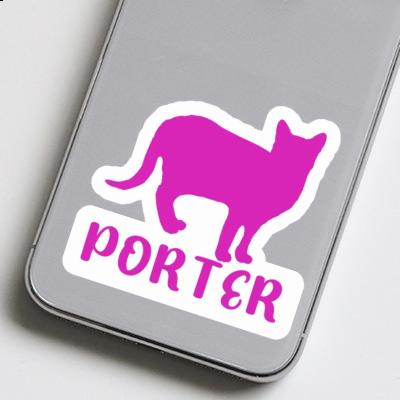 Sticker Porter Katze Gift package Image