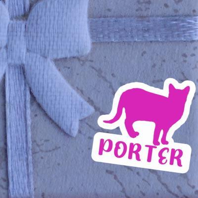 Sticker Porter Katze Gift package Image