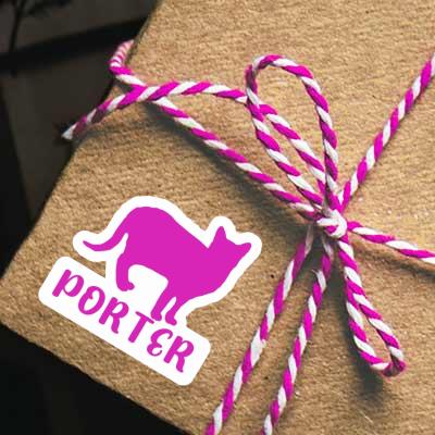 Autocollant Porter Chat Gift package Image