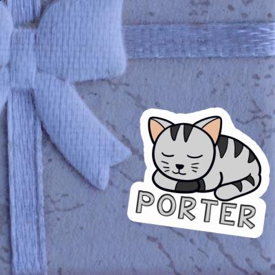 Cat Sticker Porter Notebook Image