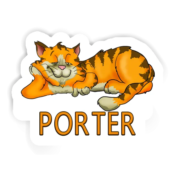 Autocollant Porter Chat Image