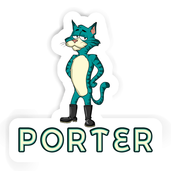 Sticker Porter Cat Image