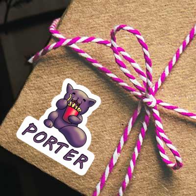Porter Autocollant Chat-frites Gift package Image