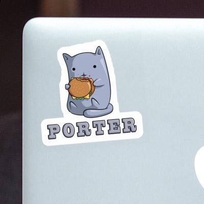 Aufkleber Hamburger-Katze Porter Laptop Image