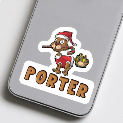 Porter Aufkleber Weihnachtskatze Notebook Image