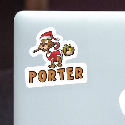 Porter Sticker Christmas Cat Gift package Image