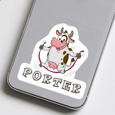 Sticker Porter Cow Laptop Image