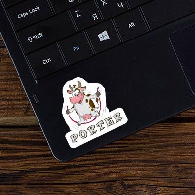 Sticker Fitness Cow Porter Gift package Image