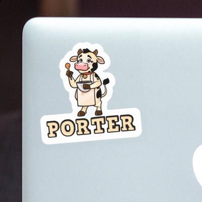 Porter Sticker Cow Laptop Image