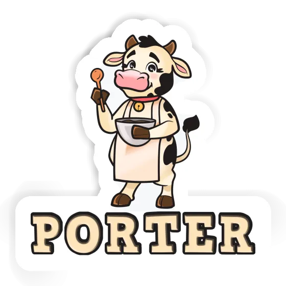 Porter Sticker Cow Laptop Image