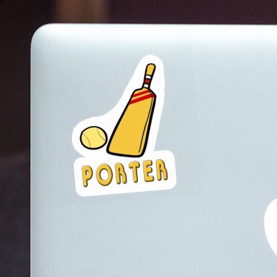 Sticker Porter Cricket Bat Laptop Image