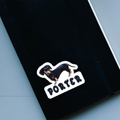 Dachshund Sticker Porter Laptop Image