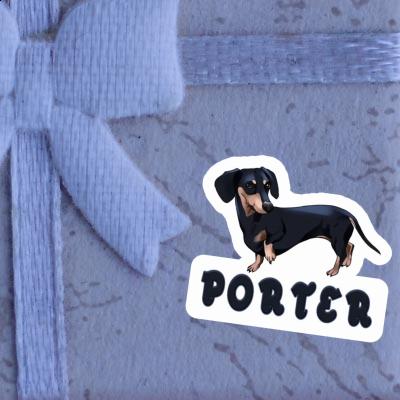Porter Autocollant Teckel Gift package Image
