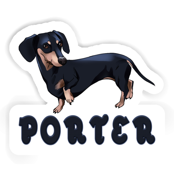 Sticker Dachshund Porter Gift package Image