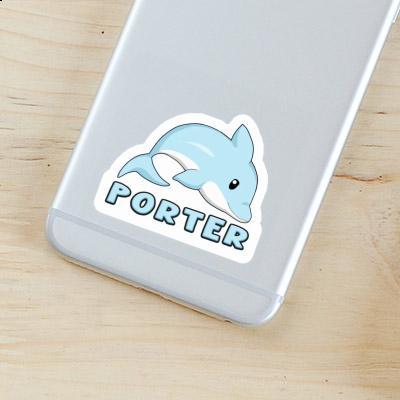 Sticker Porter Dolphin Laptop Image
